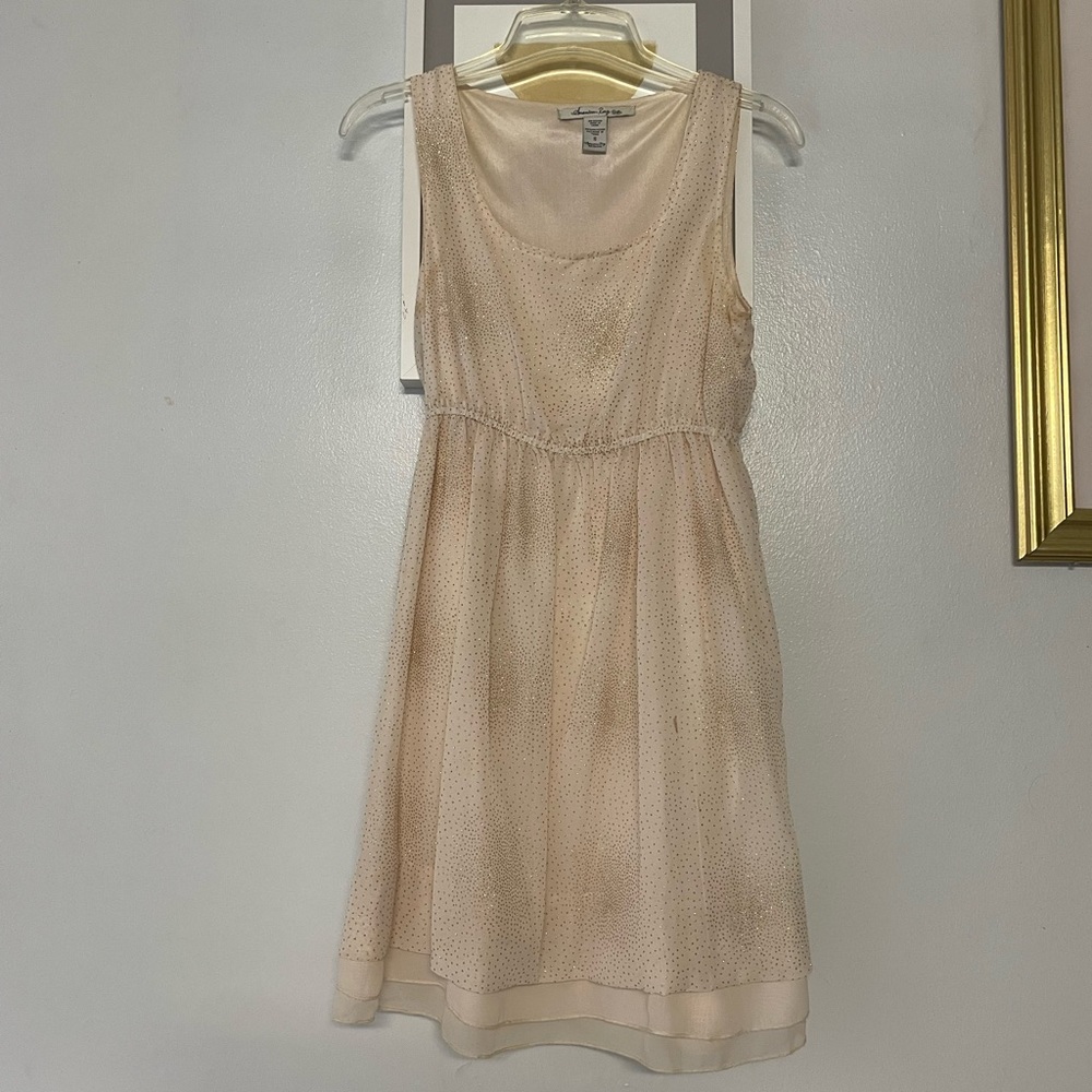 American Rag Cream dress with sparkles Small